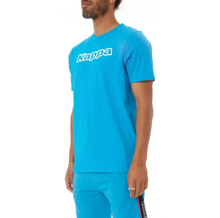 Logo Tape Cabal TShirt 8211 Blue Blue Kappa Mens Retro Sport