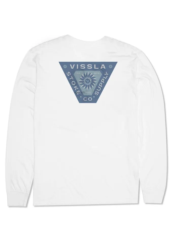 Long Sleeve Tees Men Vissla Insignia Ls Pkt Tee White