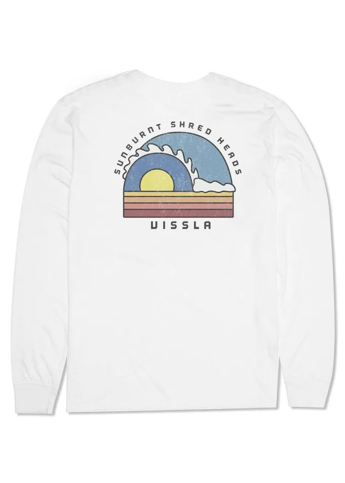 Long Sleeve Tees Men Vissla Tubez Ls Pkt Tee White
