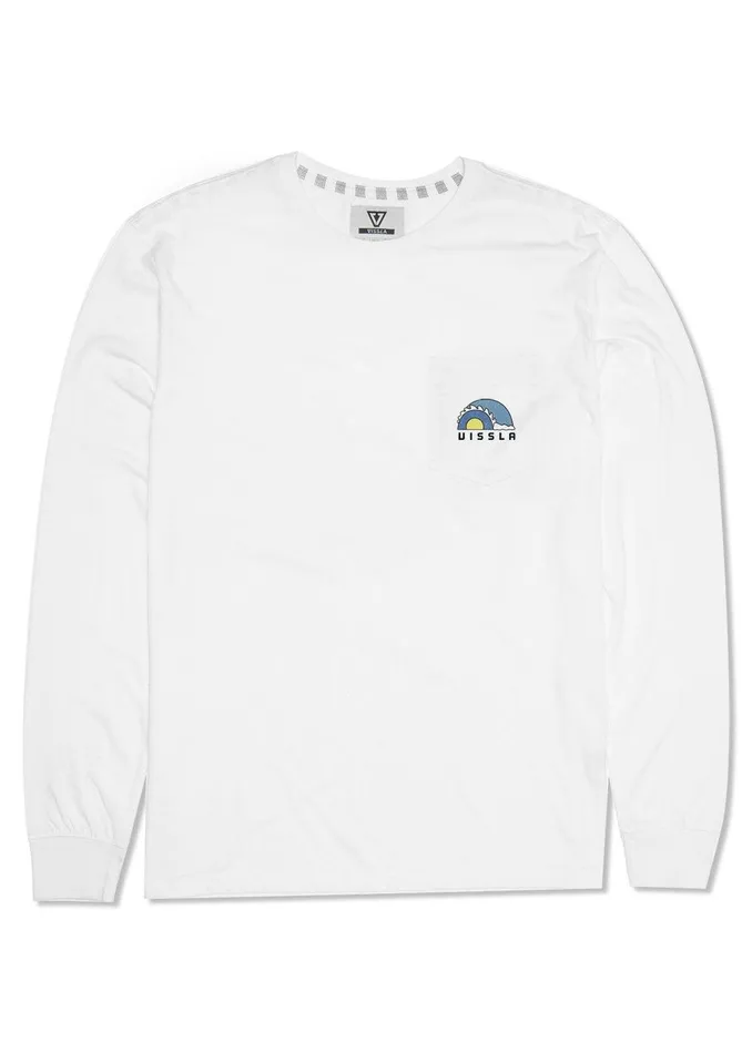 Long Sleeve Tees Men Vissla Tubez Ls Pkt Tee White Long Sleeve Tees Men Vissla Tubez Ls Pkt Tee White