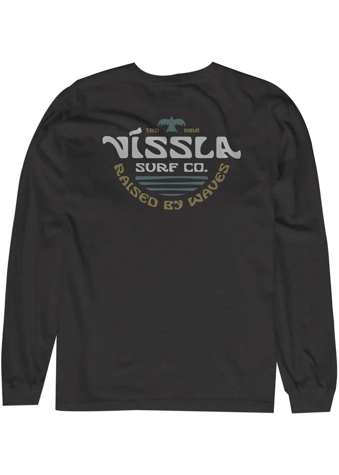 Long Sleeve Tees Men Vissla West Winds Ls Pkt Tee Phantom