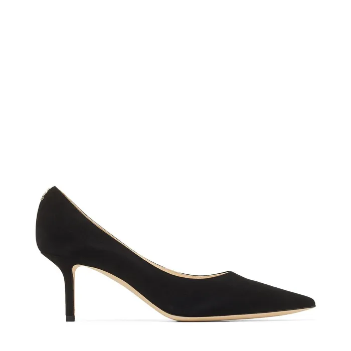 Love 65 Black Suede Pointed Pumps With Jc Emblem Black Women JIMMY CHOO Pumps