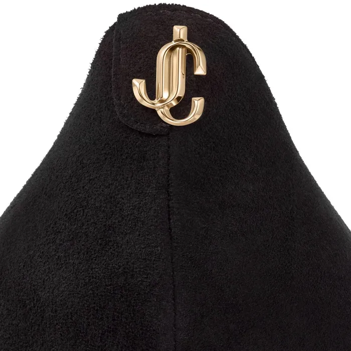 Love 85 Black Suede Pointed Pumps With Jc Emblem Black Women JIMMY CHOO Pumps