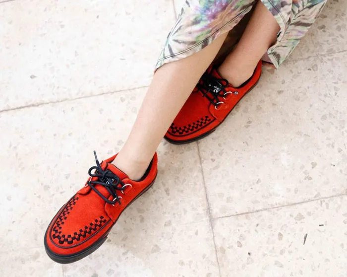 Lucious Red Suede DRing Interlace Sneaker Men TUK Shoes Sneakers Lucious Red Suede DRing Interlace Sneaker Men TUK Shoes Sneakers