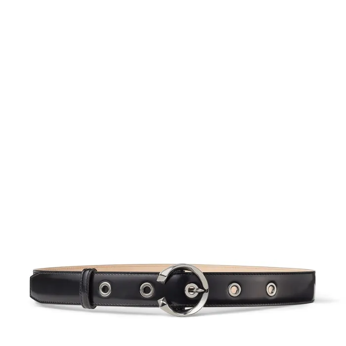 Madeline Belt Black Spazzolato Leather Belt With Metal Buckle Black Women JIMMY CHOO Belts Madeline Belt Black Spazzolato Leather Belt With Metal Buckle Black Women JIMMY CHOO Belts
