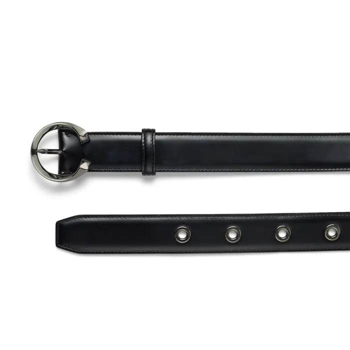 Madeline Belt Black Spazzolato Leather Belt With Metal Buckle Black Women JIMMY CHOO Belts