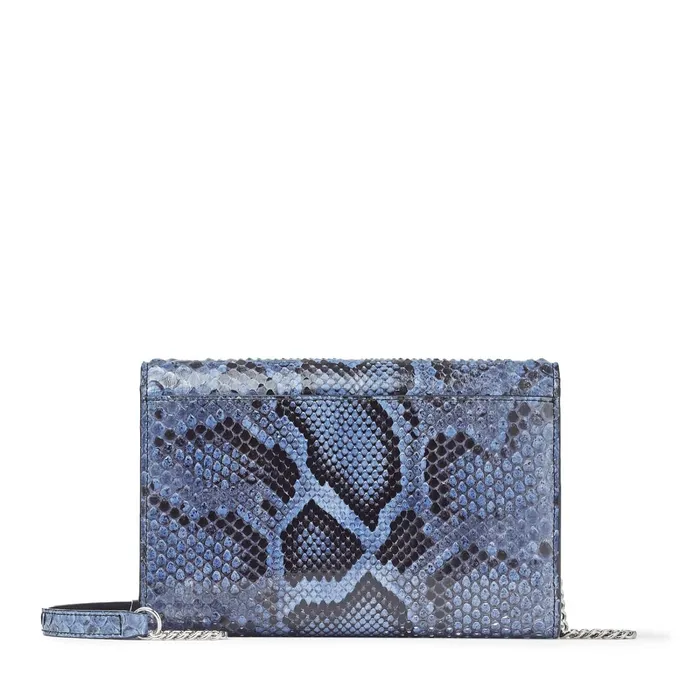 Madeline Mini Xb Denim Python Crossbody Bag With Metal Buckle Denim Women JIMMY CHOO Small Leather Goods