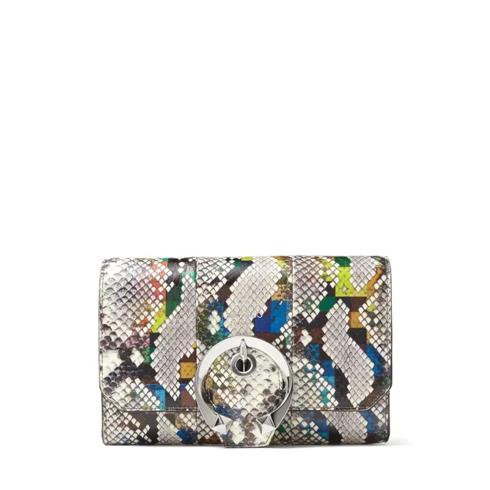 Madeline Mini Xb Multicoloured Glossy Printed Elaphe Mini Bag With Metal Buckle Multi Mix Women JIMMY CHOO Small Leather Goods Madeline Mini Xb Multicoloured Glossy Printed Elaphe Mini Bag With Metal Buckle Multi Mix Women JIMMY CHOO Small Leather Goods