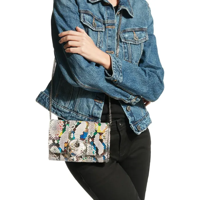 Madeline Mini Xb Multicoloured Glossy Printed Elaphe Mini Bag With Metal Buckle Multi Mix Women JIMMY CHOO Small Leather Goods