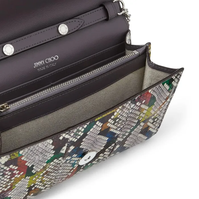 Madeline Mini Xb Multicoloured Glossy Printed Elaphe Mini Bag With Metal Buckle Multi Mix Women JIMMY CHOO Small Leather Goods