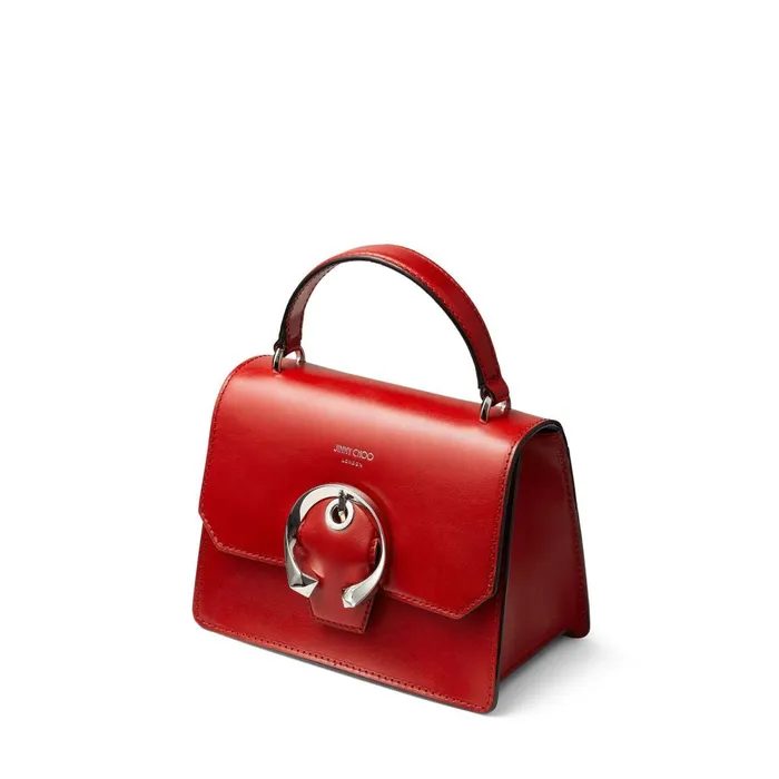 Madeline SatchelS Royal Red Calf Leather Satchel With Metal Buckle Royal Redsilver Women JIMMY CHOO Mini Bags
