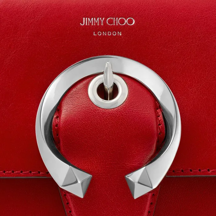 Madeline SatchelS Royal Red Calf Leather Satchel With Metal Buckle Royal Redsilver Women JIMMY CHOO Mini Bags