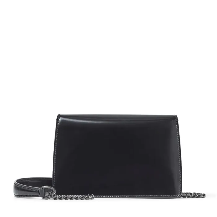MadelineXb Black Spazzolato Leather Crossbody Bag With Metal Buckle Black Women JIMMY CHOO Crossbody Bags