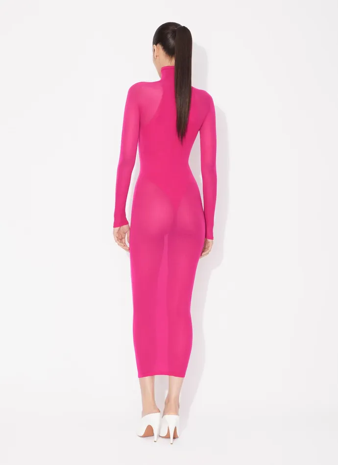 Magenta Fitted Body In Fine Knit Women Alaa Bodysuits and Leggings