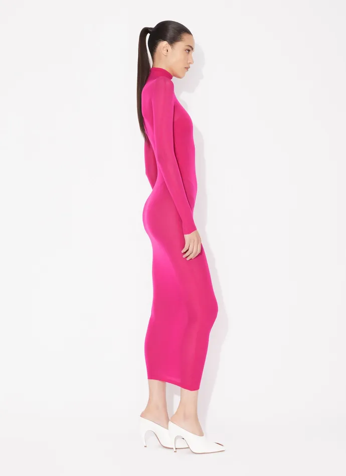 Magenta Fitted Body In Fine Knit Women Alaa Bodysuits and Leggings