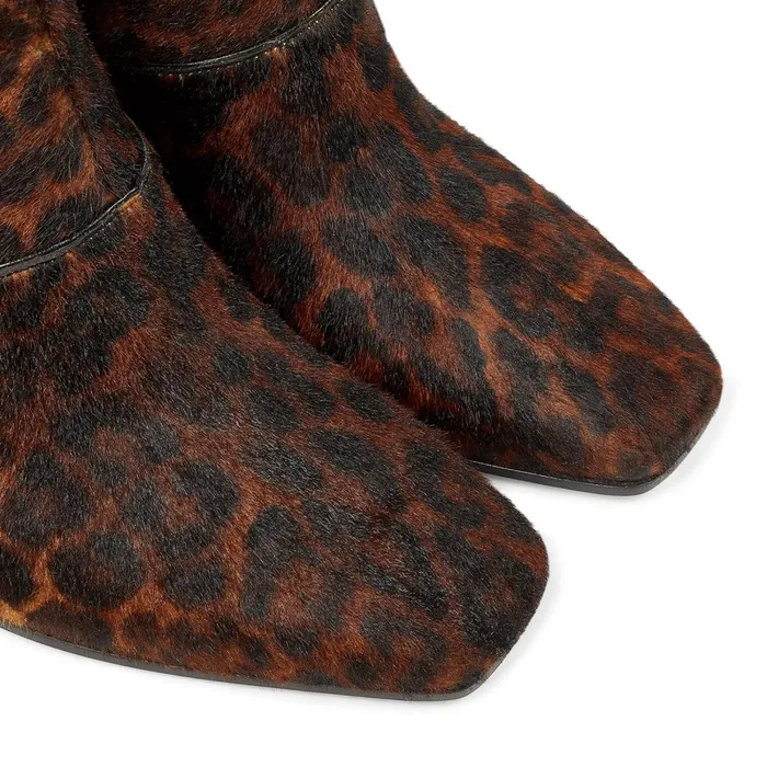 Mahesa 85 Natural Mix Degrade Leopard Print Pony KneeHigh Boots Natural Mix Women JIMMY CHOO Boots