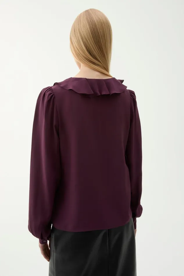 Majolie Silk Blouse Umber Women Rodebjer Shirts and Blouses