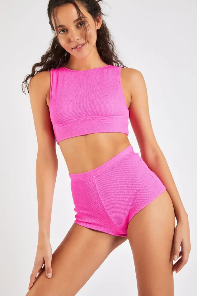 Maleo and Naza Scrunchy Pink Twopiece Bikini Pink Women Banana Moon Top and Tankini Maleo and Naza Scrunchy Pink Twopiece Bikini Pink Women Banana Moon Top and Tankini