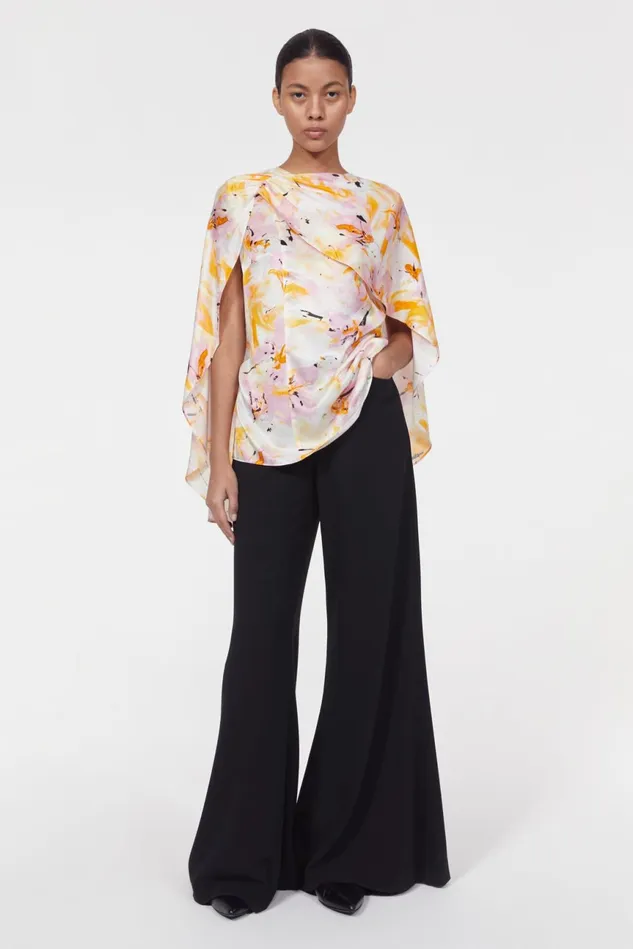 Margaux Floral Blouse Whipped Cream Women Rodebjer Shirts and Blouses