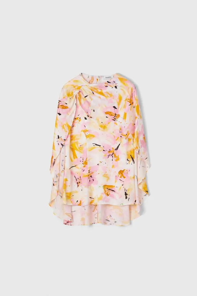 Margaux Floral Blouse Whipped Cream Women Rodebjer Shirts and Blouses