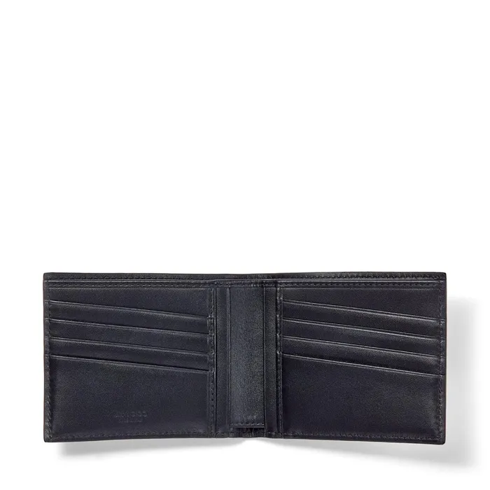 Mark Ink Blue Sprayed Leather BiFold Wallet With Jc Emblem Ink Blue Men JIMMY CHOO Wallets