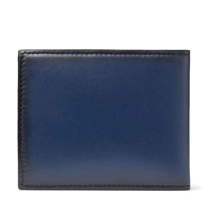 Mark Ink Blue Sprayed Leather BiFold Wallet With Jc Emblem Ink Blue Men JIMMY CHOO Wallets