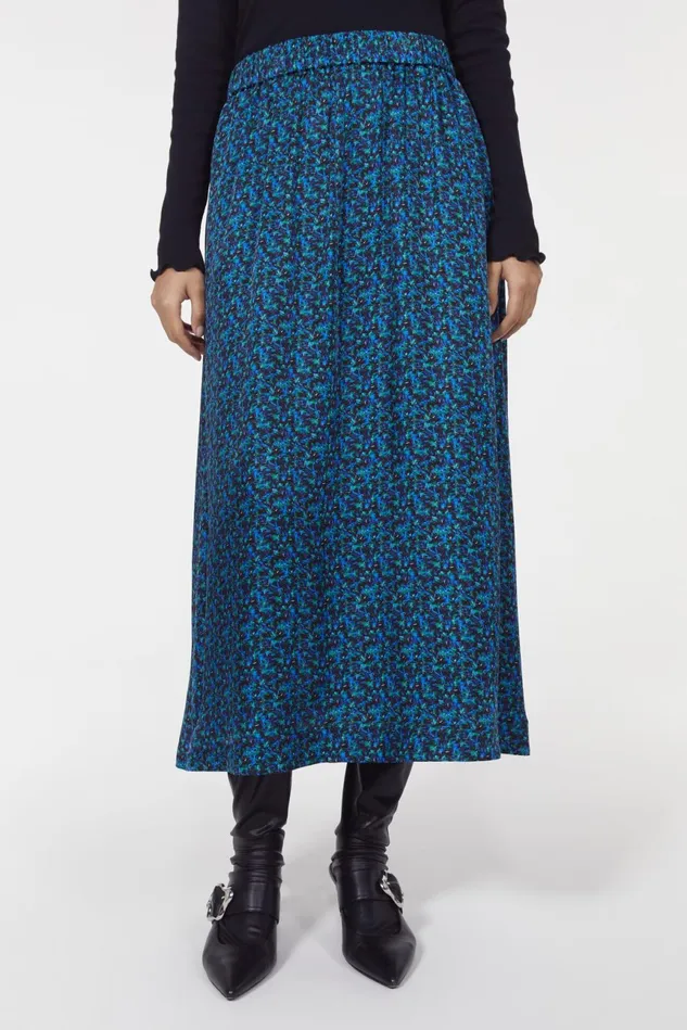 Marla Floral Skirt Black Cobalt Women Rodebjer Sets and Suits