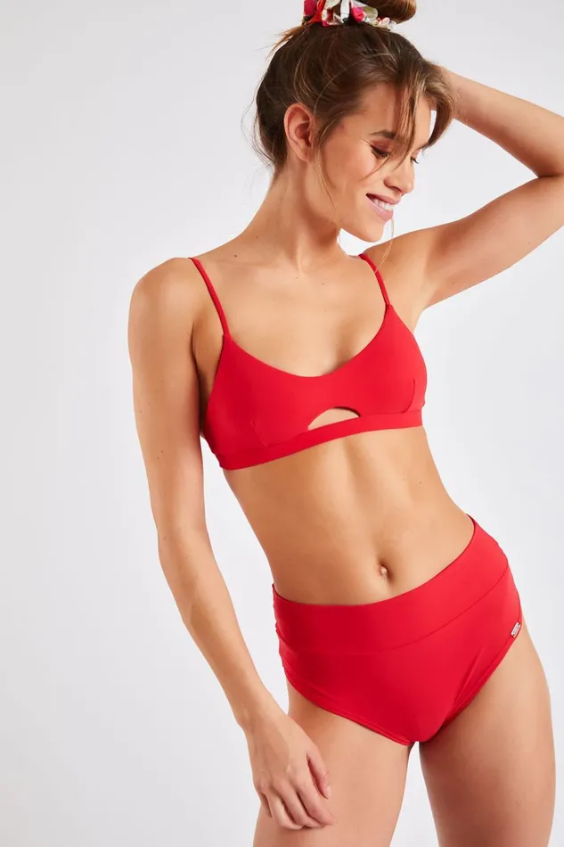 Melio and Zappa Spring Red Twopiece Bikini Red Women Banana Moon High Waisted