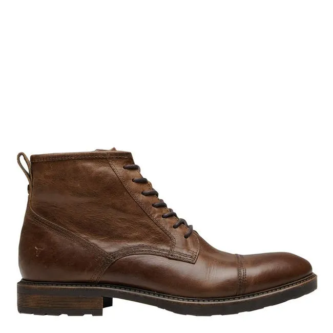 Men Abel Dark Brown Leather Boots Windsor Smith Boots