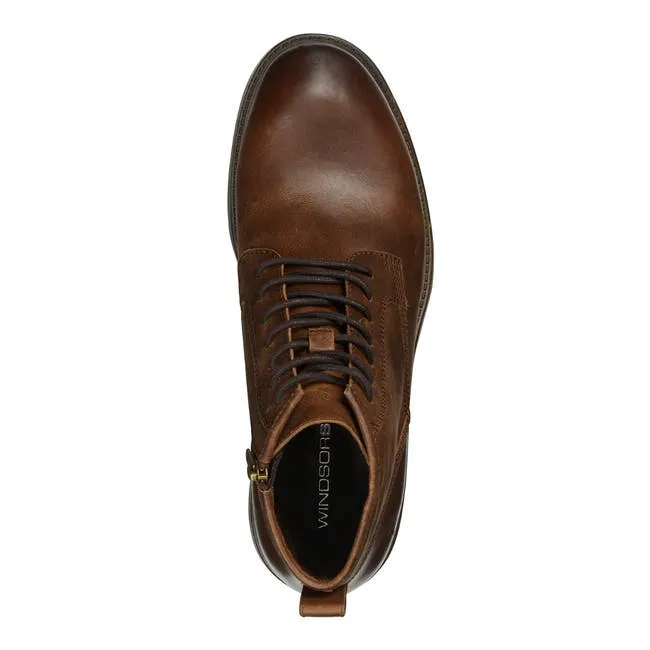 Men Ansel Dark Brown Leather Boots Windsor Smith Boots