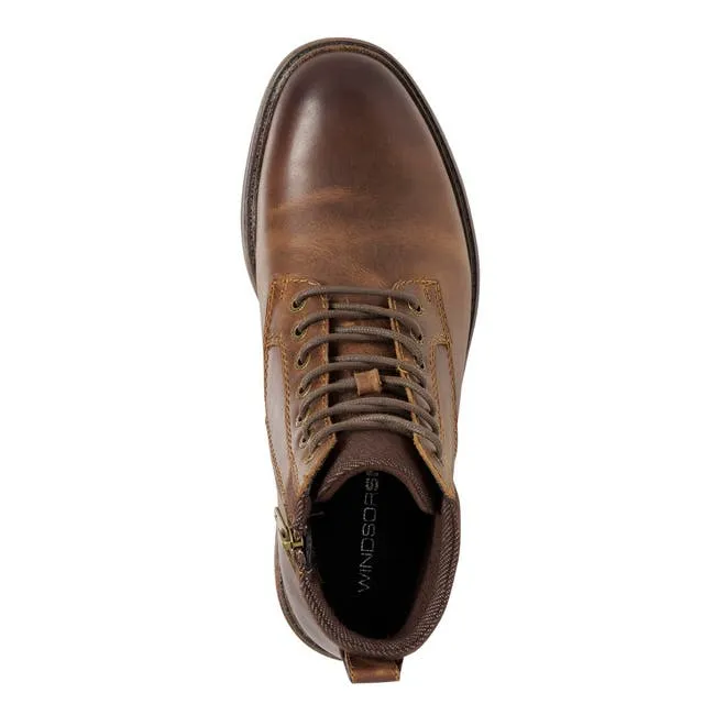Men Beau Dark Brown Leather Boots Windsor Smith Boots
