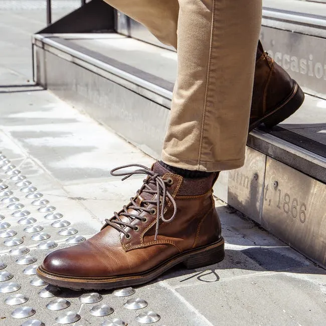 Men Beau Dark Brown Leather Boots Windsor Smith Boots