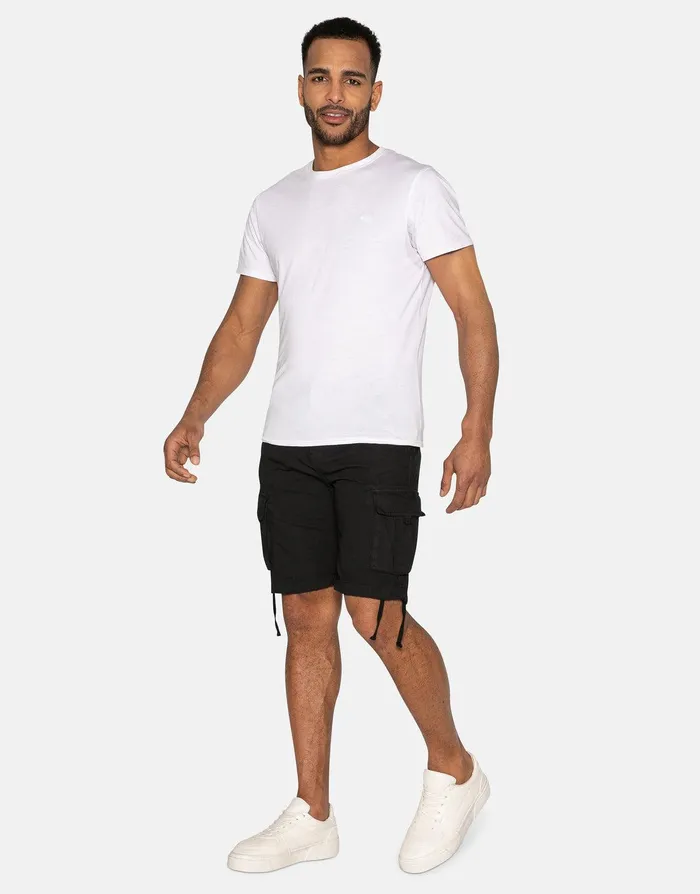 Men Black Cargo Shorts Black Threadbare Shorts Men Black Cargo Shorts Black Threadbare Shorts