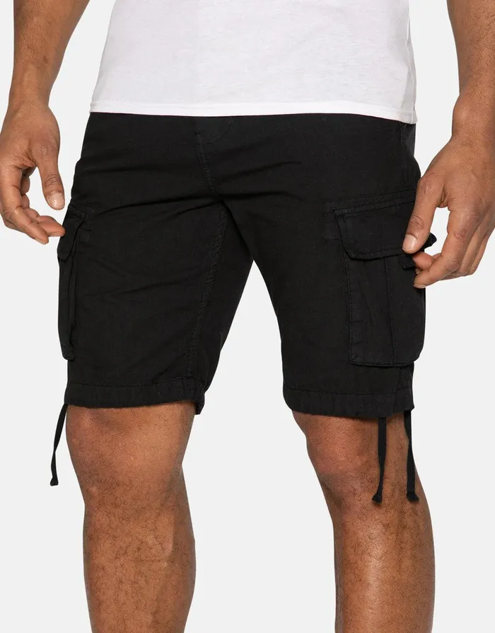 Men Black Cargo Shorts Black Threadbare Shorts Men Black Cargo Shorts Black Threadbare Shorts