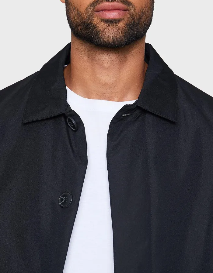 Men Black Collared Coat Black Threadbare Jacket and Coats Men Black Collared Coat Black Threadbare Jacket and Coats