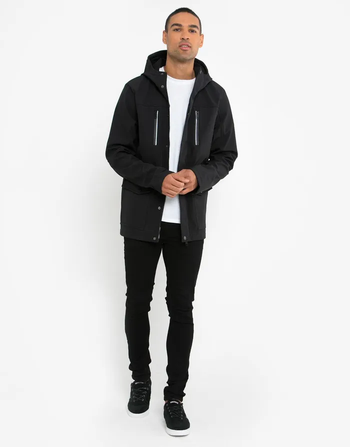 Men Black Fleece Lined Coat Black Threadbare Jacket and Coats Men Black Fleece Lined Coat Black Threadbare Jacket and Coats
