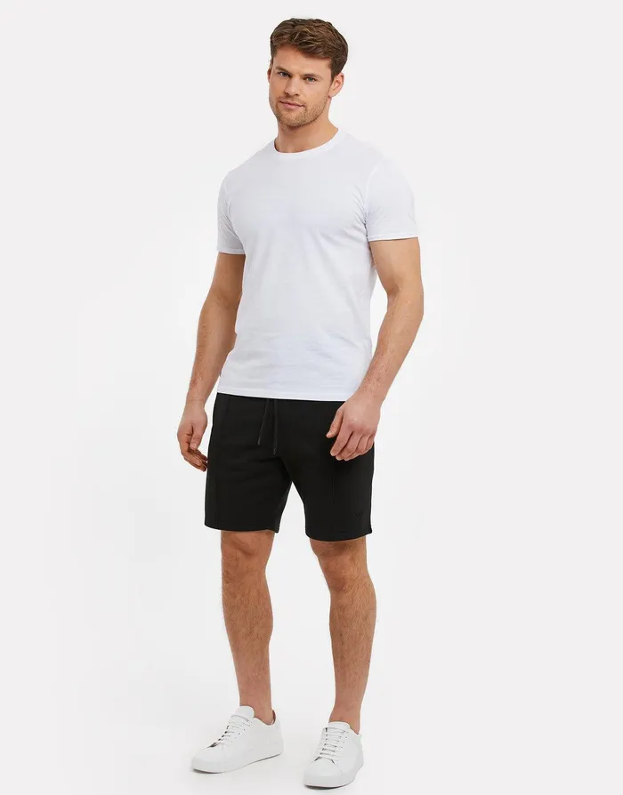 Men Black Fleece Sweat Shorts Black Threadbare Shorts Men Black Fleece Sweat Shorts Black Threadbare Shorts