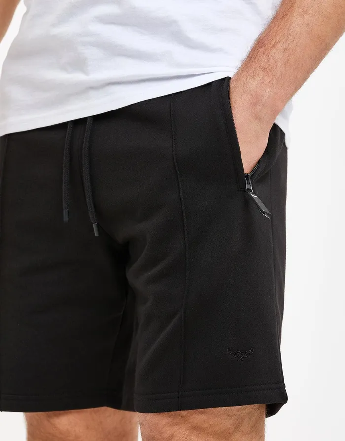 Men Black Fleece Sweat Shorts Black Threadbare Shorts Men Black Fleece Sweat Shorts Black Threadbare Shorts