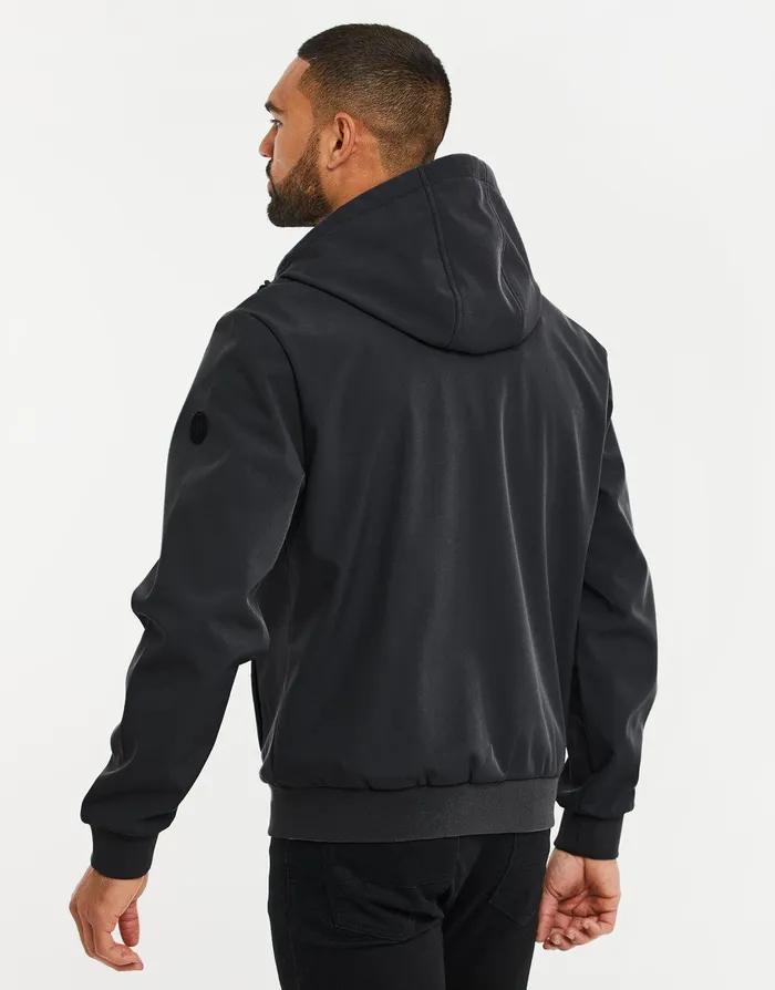 Men Black Lightweight Hooded Jacket Black Threadbare Jacket and Coats Men Black Lightweight Hooded Jacket Black Threadbare Jacket and Coats