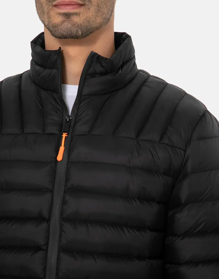 Men Black Lightweight Puffer Jacket Black Threadbare Jacket and Coats Men Black Lightweight Puffer Jacket Black Threadbare Jacket and Coats