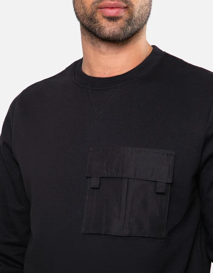 Men Black Military Style Sweatshirt Black Threadbare Sweatshirts Men Black Military Style Sweatshirt Black Threadbare Sweatshirts