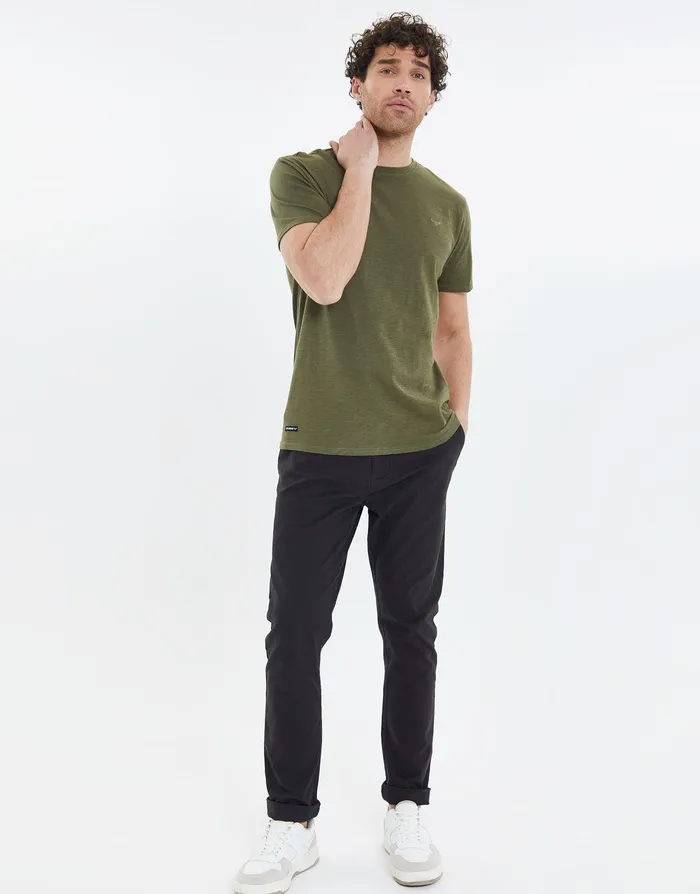 Men Black Stretch Chino Trousers Black Threadbare Trousers and Cargos Men Black Stretch Chino Trousers Black Threadbare Trousers and Cargos