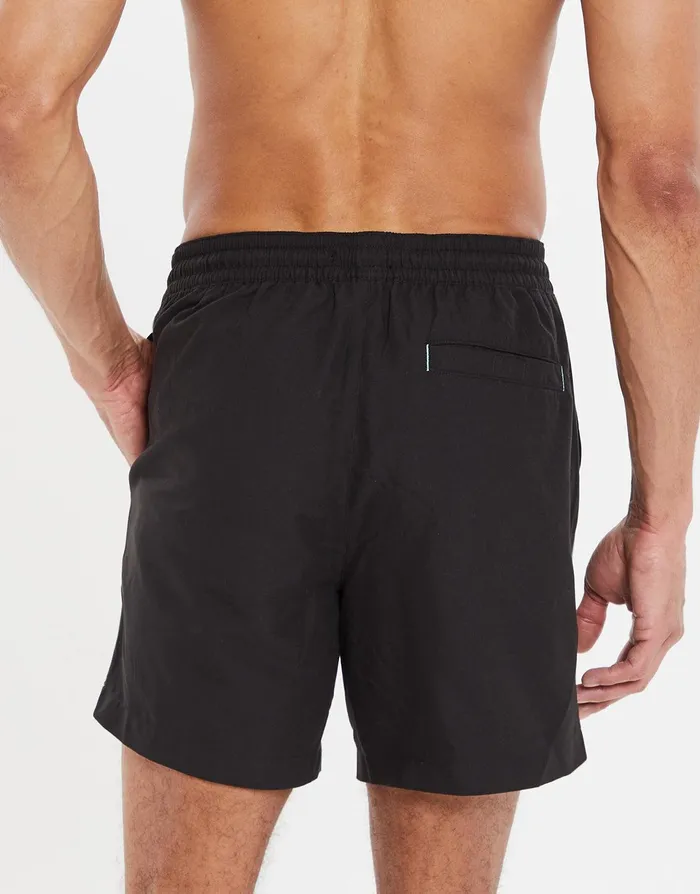 Men Black Swim Shorts Black Threadbare Swimwear Men Black Swim Shorts Black Threadbare Swimwear