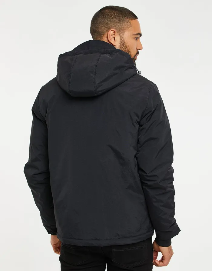 Men Black ZipThrough Jacket Black Threadbare Jacket and Coats Men Black ZipThrough Jacket Black Threadbare Jacket and Coats