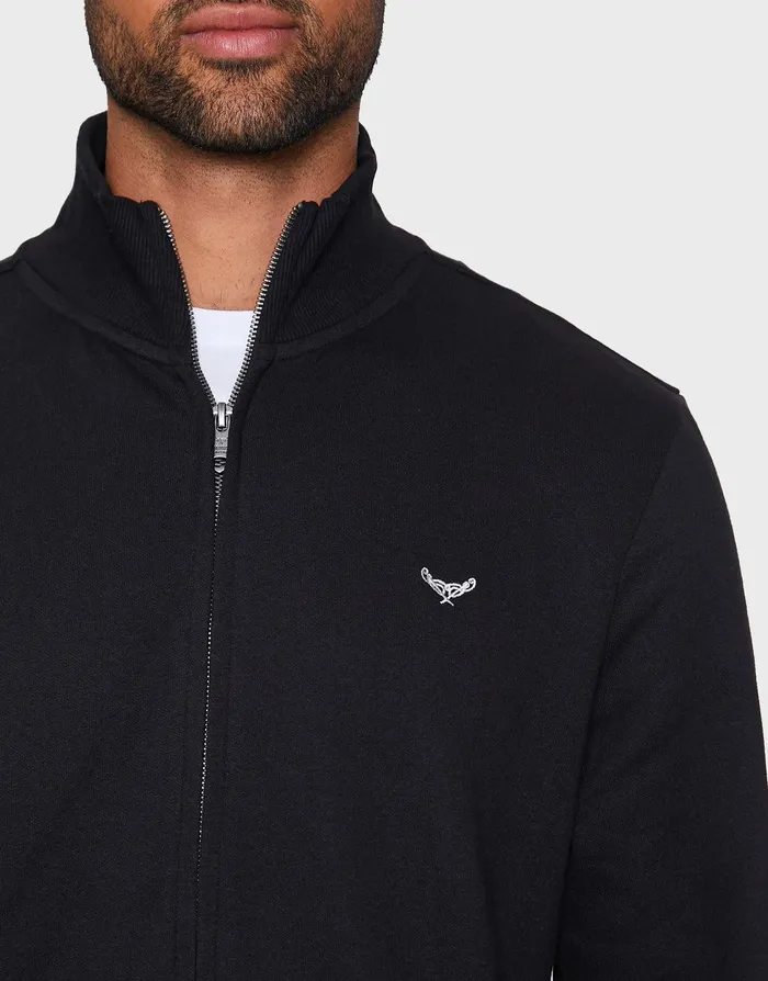 Men Black ZipUp Fleece Jumper Black Threadbare Sweatshirts Men Black ZipUp Fleece Jumper Black Threadbare Sweatshirts