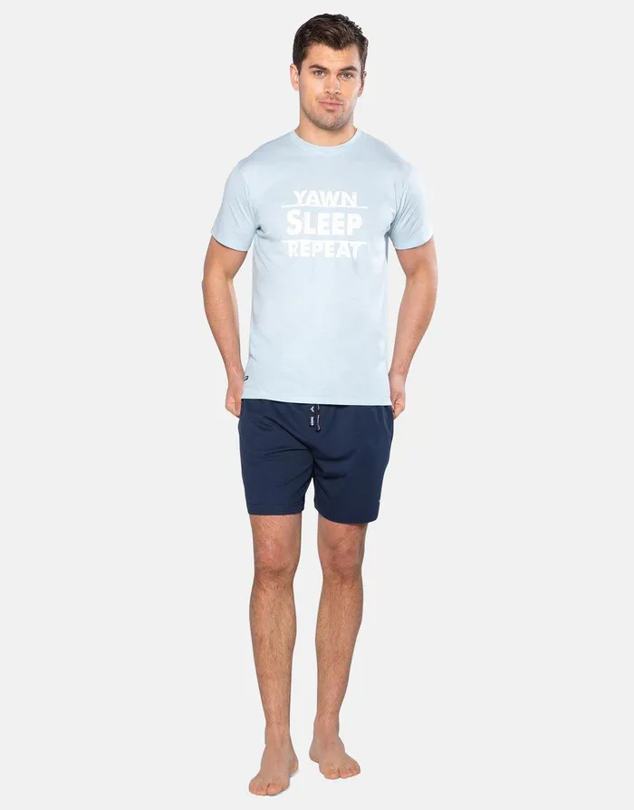 Men Blue Cotton Pyjamas 2Piece Set Blue Threadbare Pyjamas Men Blue Cotton Pyjamas 2Piece Set Blue Threadbare Pyjamas