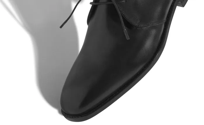 Men Business Manolo Blahnik WARWICK Black Calf Leather Desert Boots Men Business Manolo Blahnik WARWICK Black Calf Leather Desert Boots