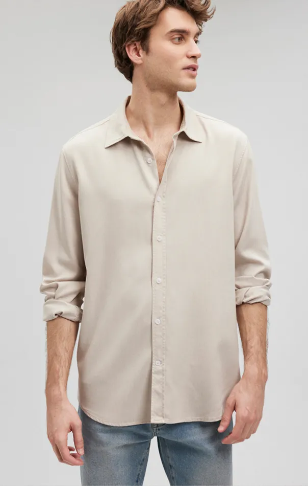 Men Button UpLong Sleeve Shirt In Moonstruck Mavi Jeans TShirts