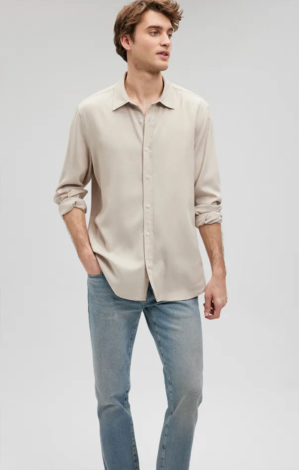 Men Button UpLong Sleeve Shirt In Moonstruck Mavi Jeans TShirts Men Button UpLong Sleeve Shirt In Moonstruck Mavi Jeans TShirts