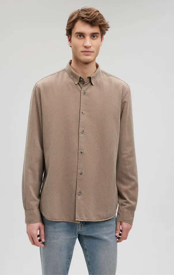 Men Button UpLong Sleeve Shirt In Pure Cashmere Mavi Jeans Shirts